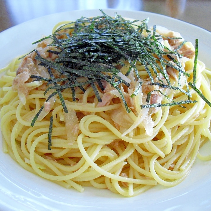 簡単♪我が家の“ツナと玉ねぎの和風パスタ”